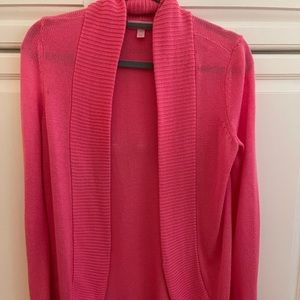 Lilly Pulitzer open pink cardigan. Cotton.